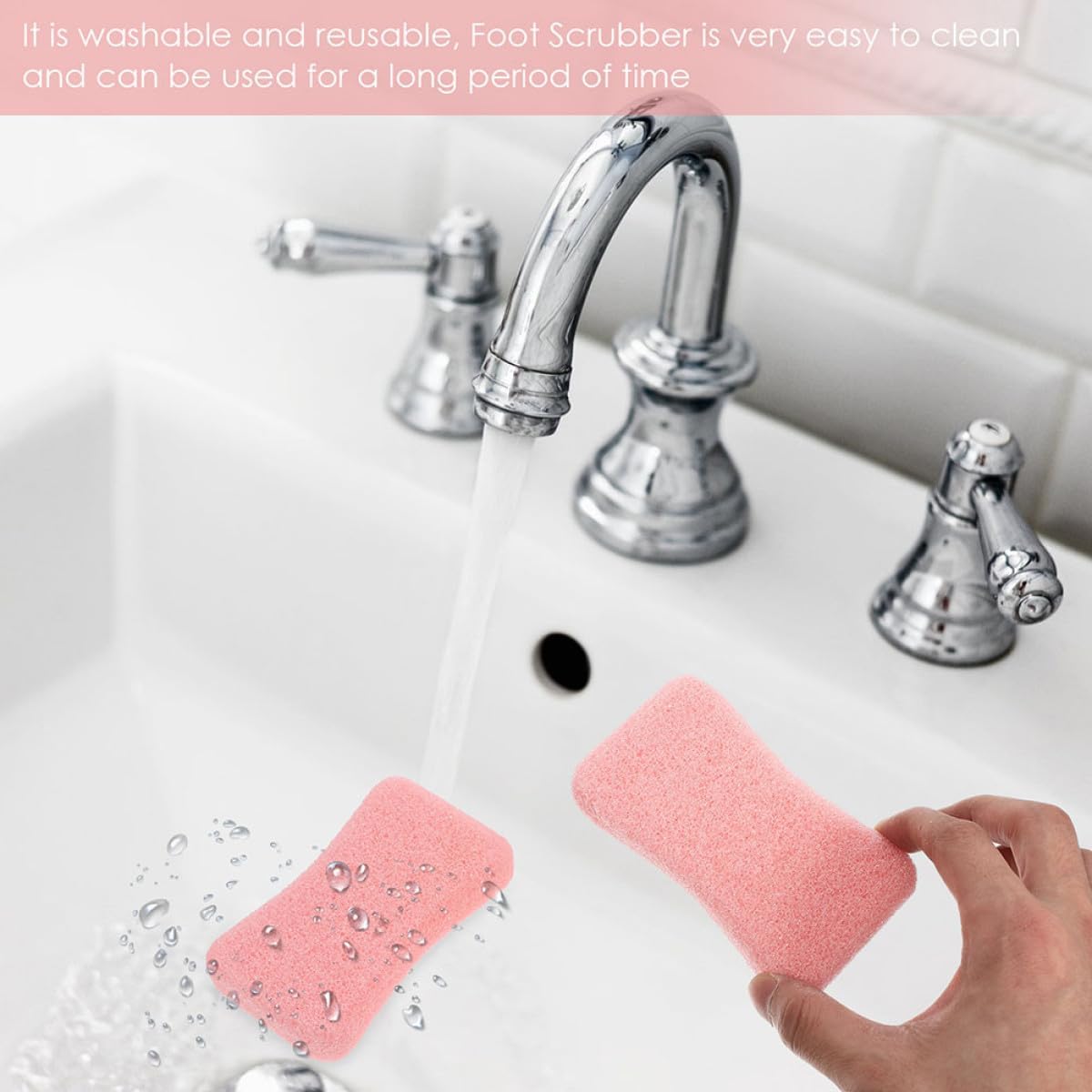 BETOOKY 4pcs Foot Pumice Stone Callus Remover Foot Scrubber for Dead Skin Exfoliating Pedicure Tools with Handheld File for Home Care