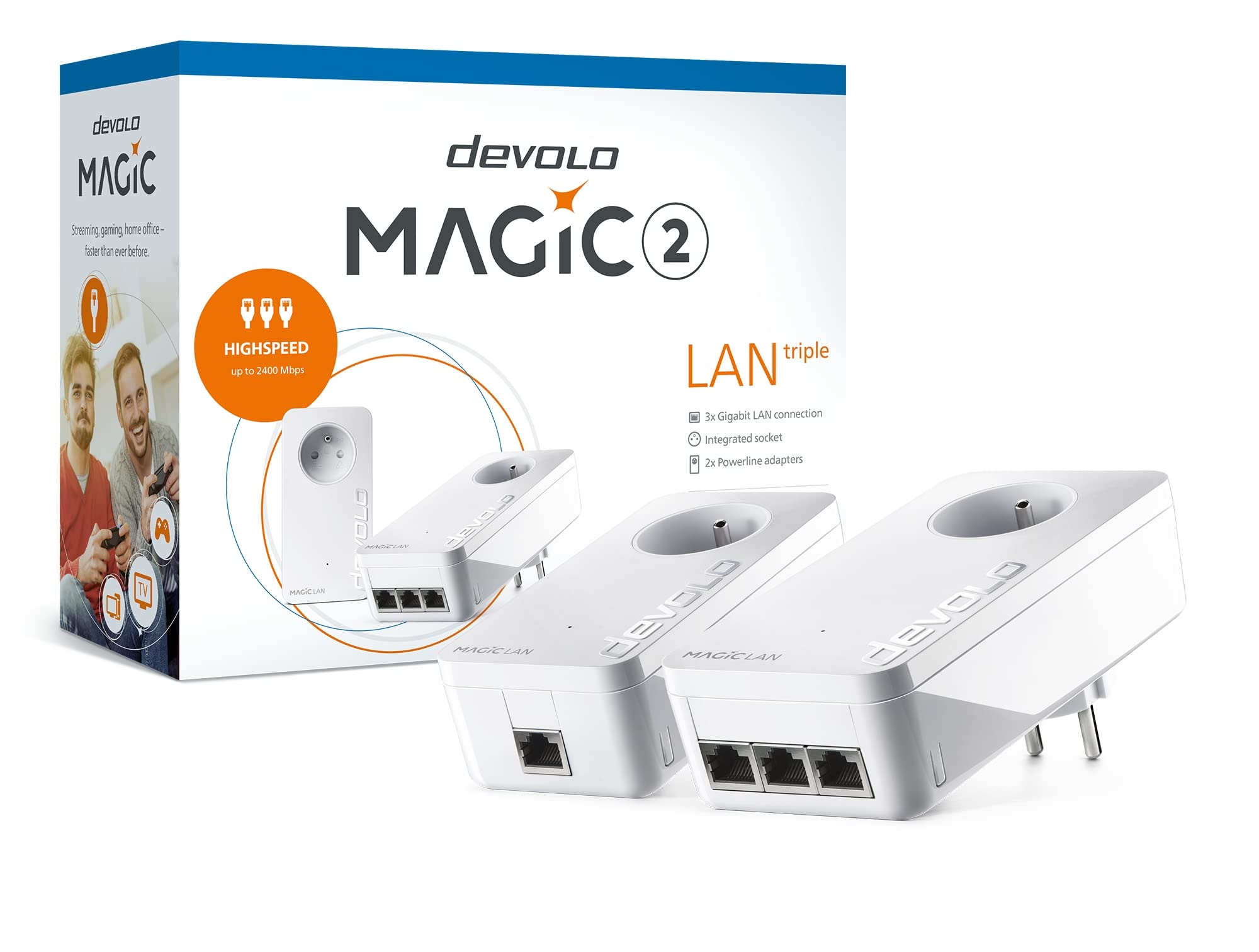 Devolo Magic 2 LAN triple Starter Kit BE Powerline Starter Kit 2,4 GBit/s