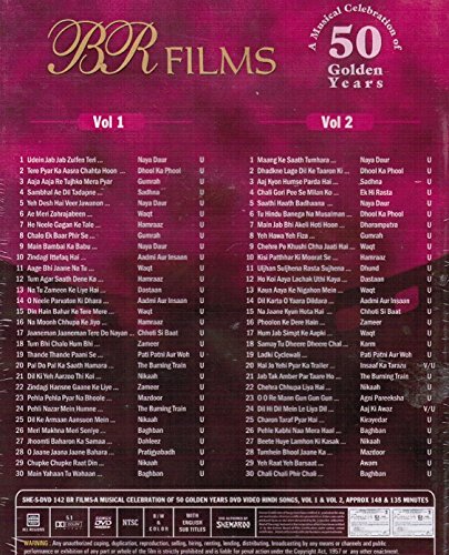BR Films A Musical Celebration of 50 Years (Brand New 2 Disc Dvd Set, Hindi Language, With English Subtitles, Released By Shemaroo)