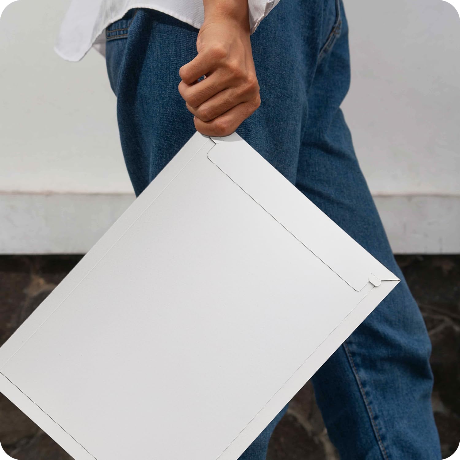 Netuno 100 sobres de cartón SRA3 320×455 mm blancos 450 g cierre autoadhesivo sin ventana para documentos grandes catálogos y calendarios