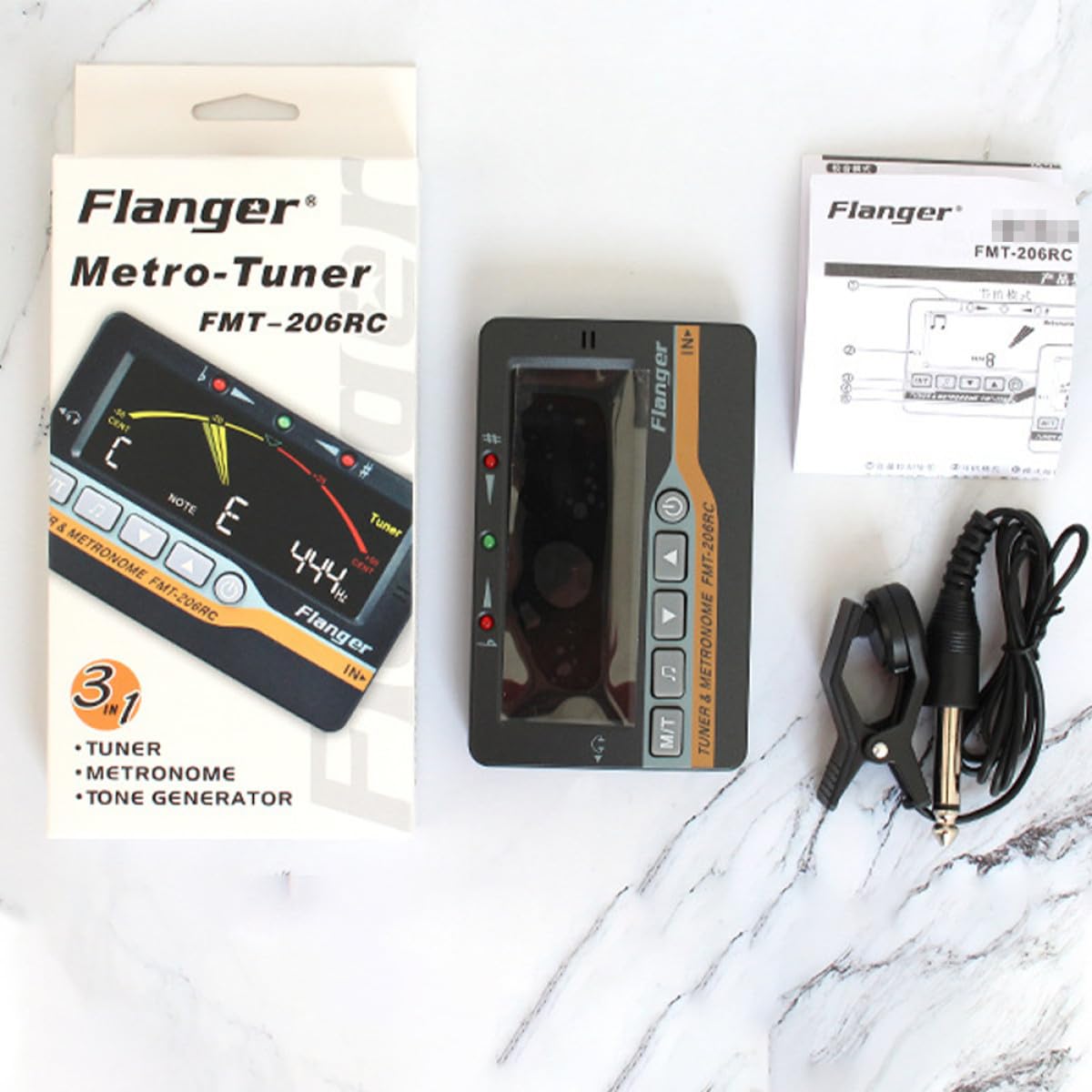 Afinador Electrónico Multifunción Pantalla a Color y Clip