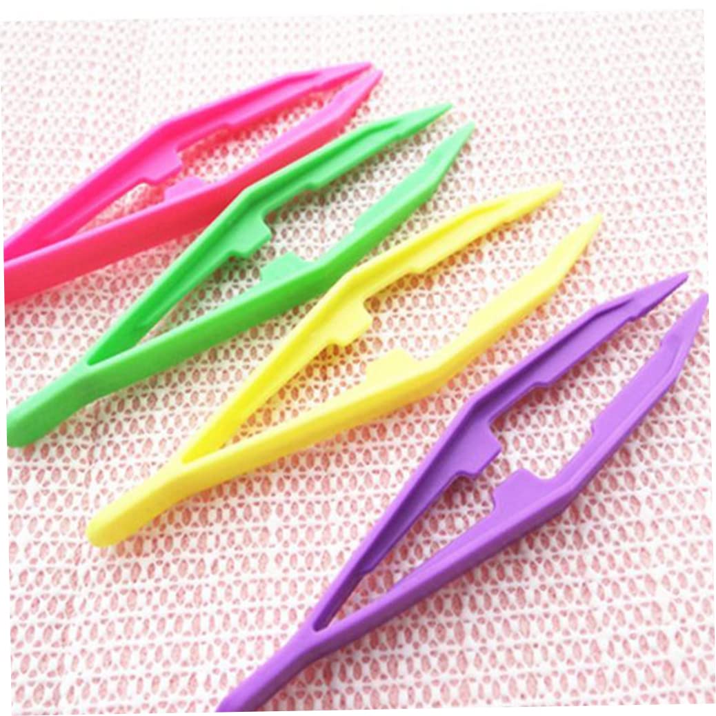 Pince à épiler En Plastique Avec Perles - Outil De Bricolage Manuel Pour Enfants - Kit De Premiers Secours Pour Enfants - Pour La Maison, La Salle De Classe, L'école, Les Jeux