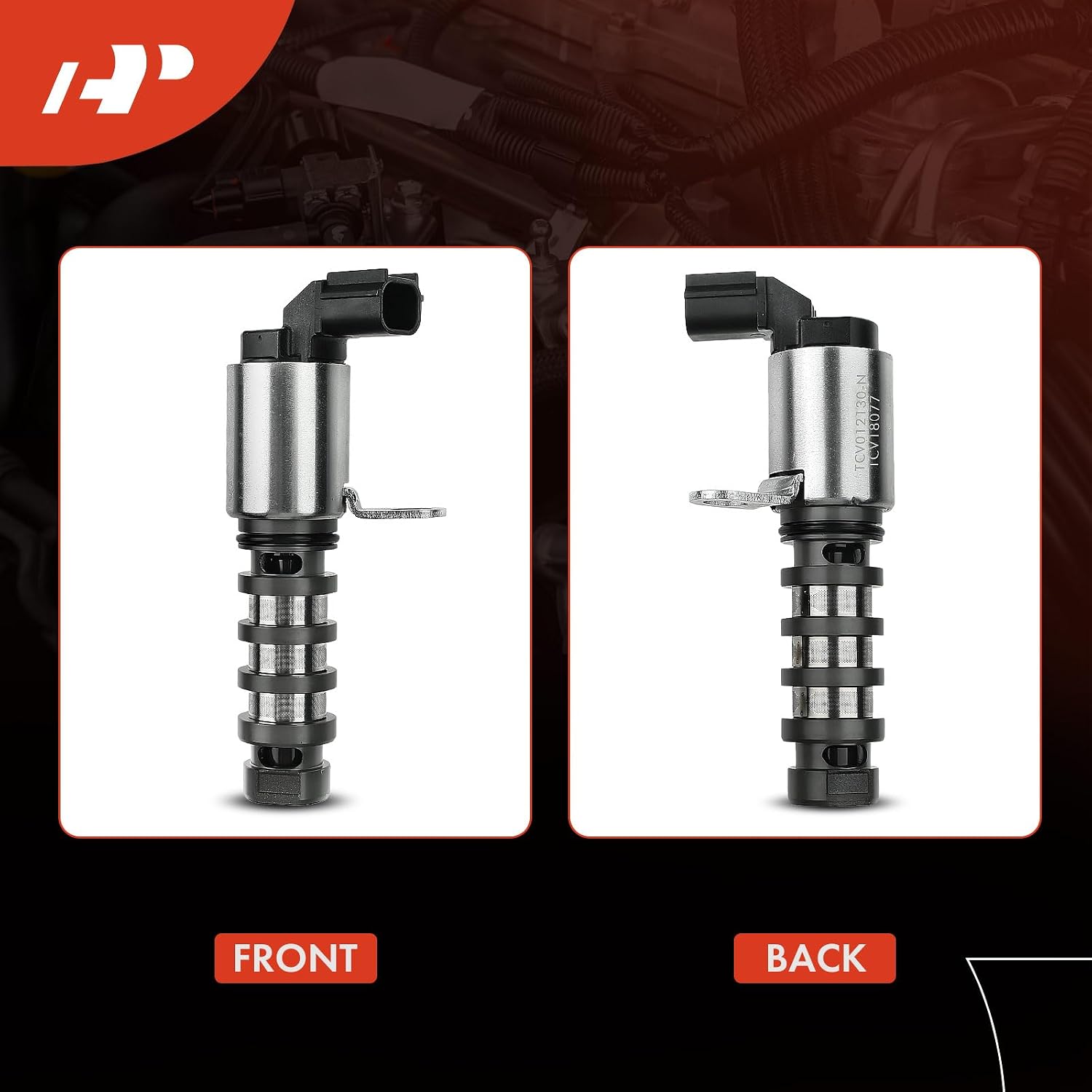 A-Premium Engine Variable Valve Timing (VVT) Solenoid Compatible with Acura ILX 2016-2020, TLX 2015-2020 & Honda Accord 2013-2017, CR-V 2015-2019, L4 2.4L Petrol, Replace# 158305A2A01