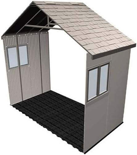 LIFETIME 6426 - Kit de extensión de 60 pulgadas para cobertizos de 11 pies, 2 ventanas incluidas, arena del desierto
