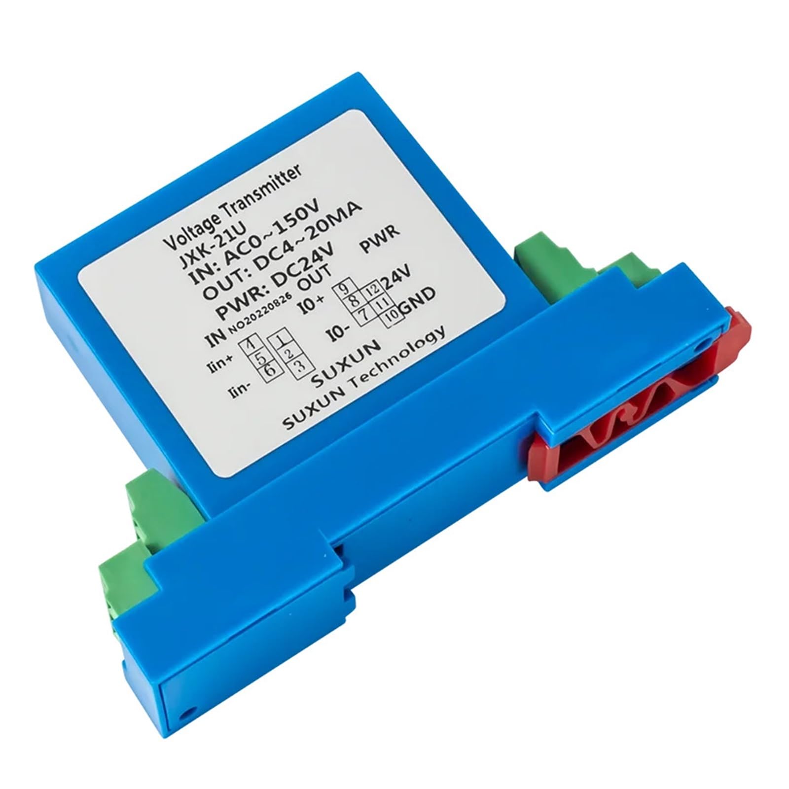 PVTLCYBI DC Voltage Transmitter DC0-24mV-1500V Input 4-20mA 0-5V 10V RS485 Output Voltage Signal Detection Isolation Converter Sensor(DC 0-1500V,0-5V output)