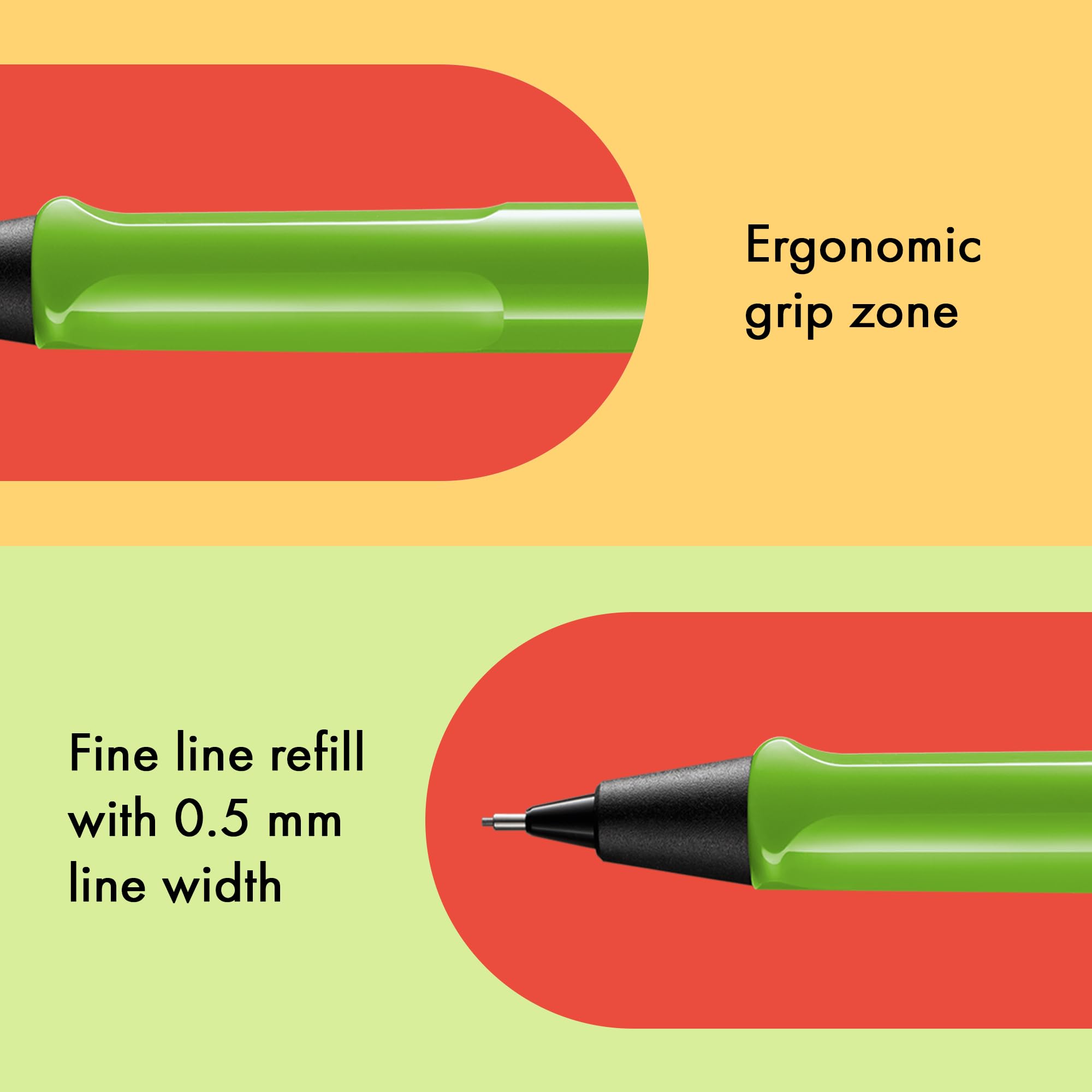 Lamy Safari Green Matita Meccanica 0,5 mm M 41 con Impugnatura Ergonomica Corpo ASA