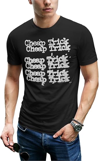 American Classics Cheap Trick x 3 Repeat Logo Rock T Shirt Black