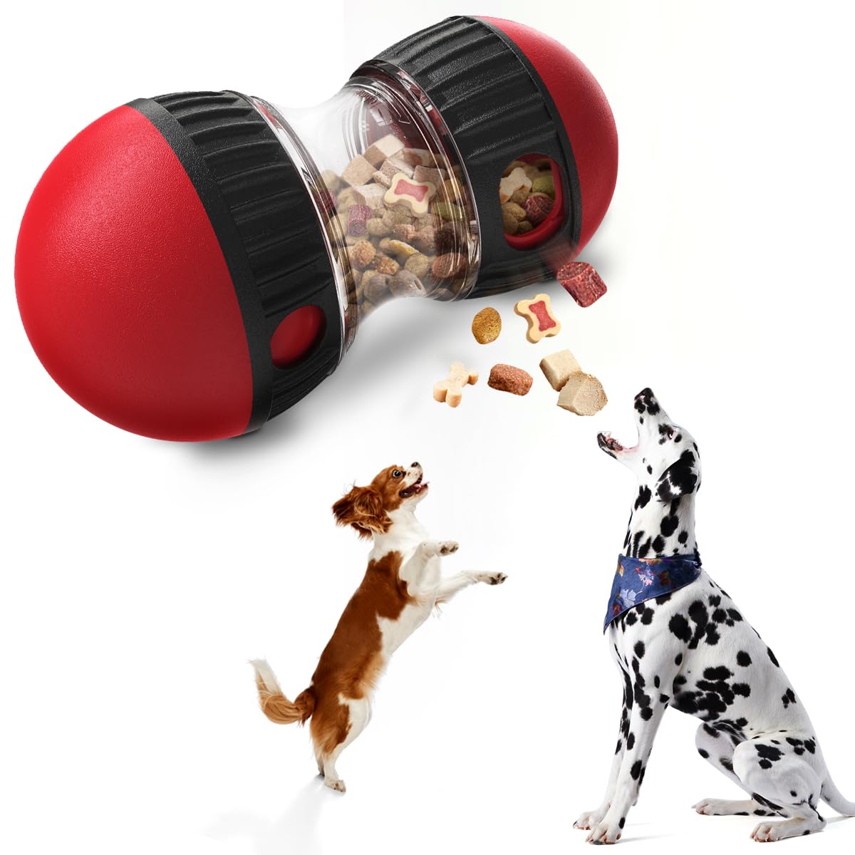 Hurray Treat Dispensing Dog Toys Adjustable Slow Feeder Ball - Dog Puzzle Toy Ideal Toys to Keep Them