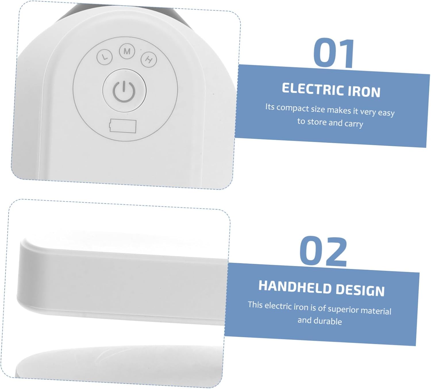 Mini Electric Iron Cordless Handheld Garment Steamer Wrinkle Remover for Clothes Portable Travel Iron