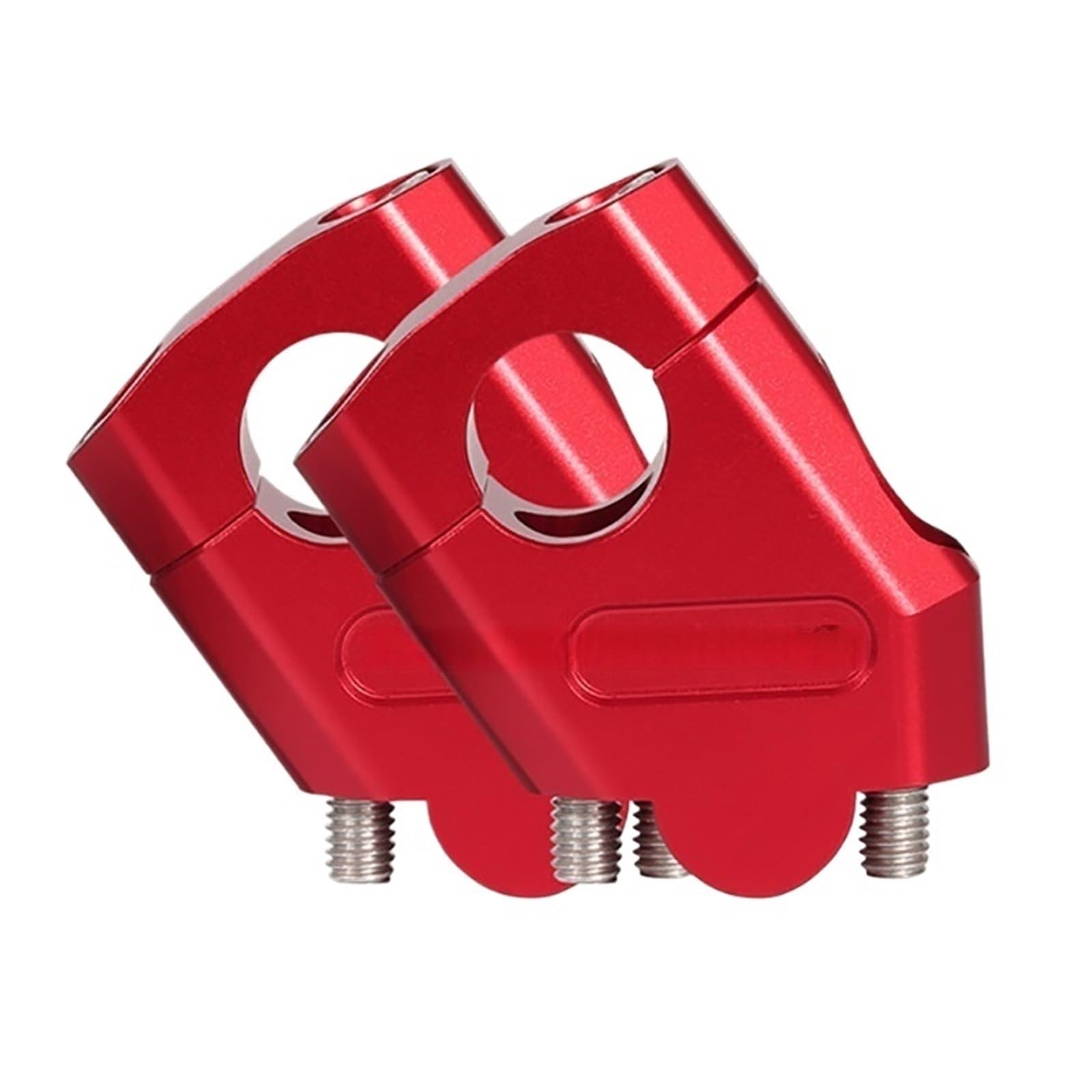 EGUIAS Motorcycle 22mm 28mm Handlebar Heightening Riser Bar Clamp Mount Fit For Honda NTV650 NTV 650(28mm Red)