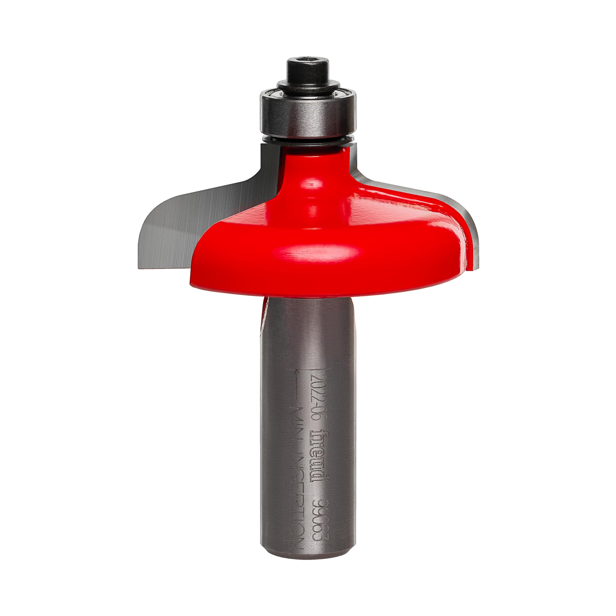 Freud 99-063: 1-3/4” (Dia.) No Lip Door Edge Bit with 1/2" Shank, Perma-SHIELD Coating Red, Pack of 1 — image 1