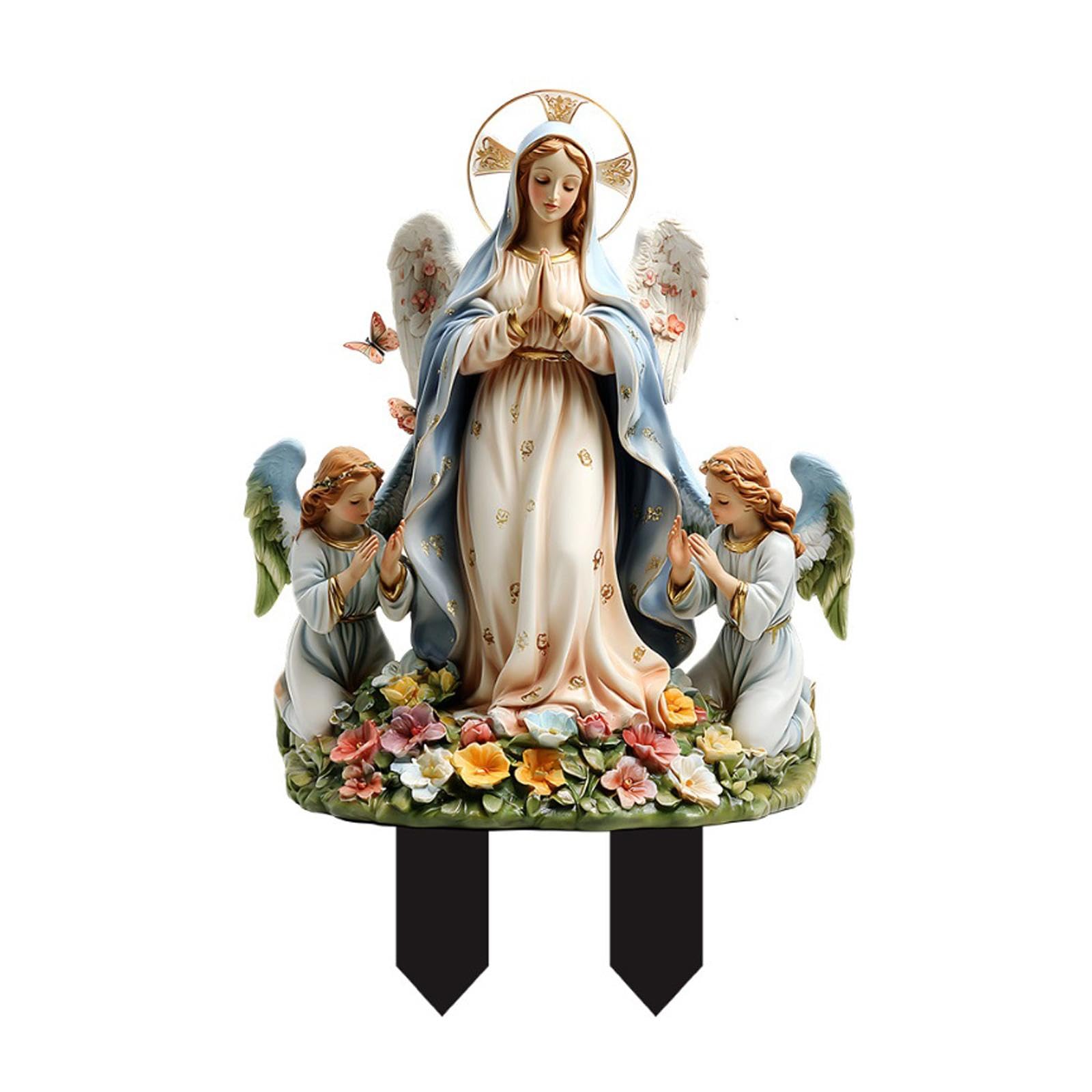 Garden Stakes Multifunctional Gifts Gifts 2D Plague for Outdoor Patio Spring Style F-image-47