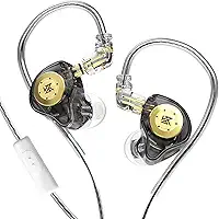 Fones de ouvido KZ EDX PRO com 1DD, Yinyoo EDX PRO fones de ouvido intra-auriculares com fio Hi-Fi Deep Bass Sound com 1DD Novo 10 mm Dynamic Driver Over Ear Headset com cabo destacável (preto, com microfone)