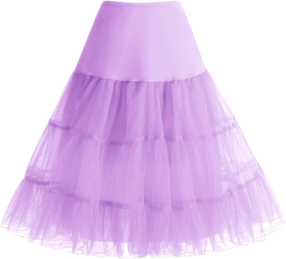 Bbonlinedress Women's 50s Petticoat Skirt Vintage Tutu Crinoline Underskirt 25"