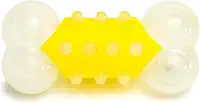 Germanhart Brinquedo para Cães em Formato de Osso com Led, Flutua na Água, Tamanho G, Amarelo