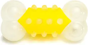 Germanhart Brinquedo para Cães em Formato de Osso com Led, Flutua na Água, Tamanho G, Amarelo