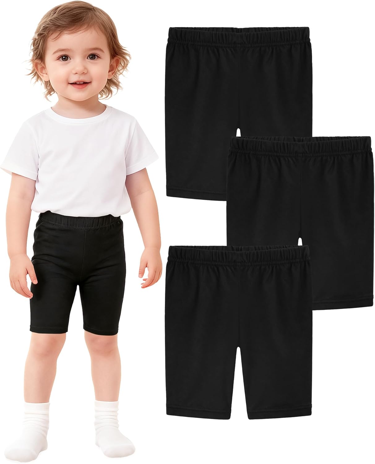 3 Pack Toddler Girls Bike Shorts Cartwheel Dance Short for Baby Girl Size18M-5T