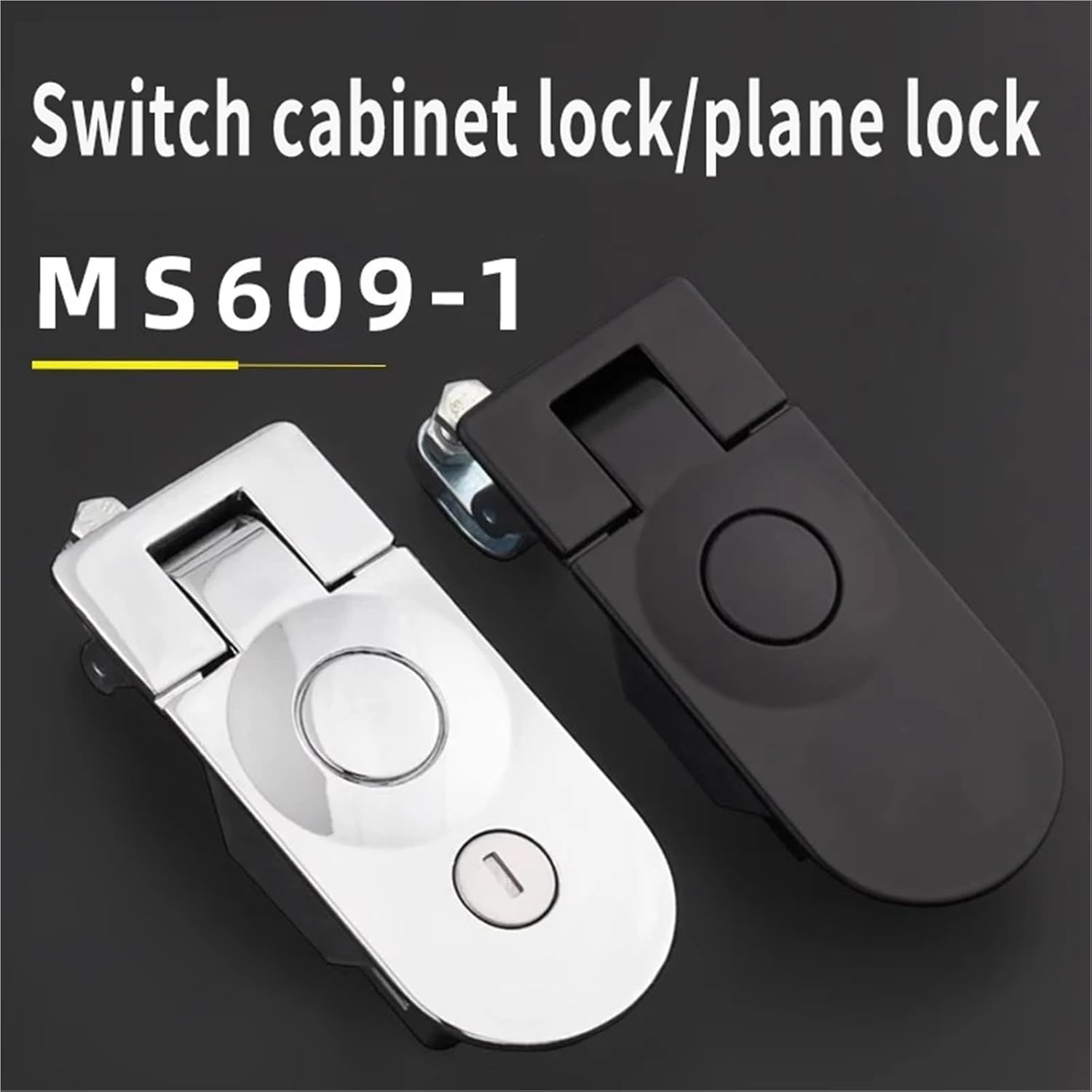 MS609-1-2 Push Button Plane Bouncing Lock Door Lock Of Industrial Equipment Box 1Pcs(3)