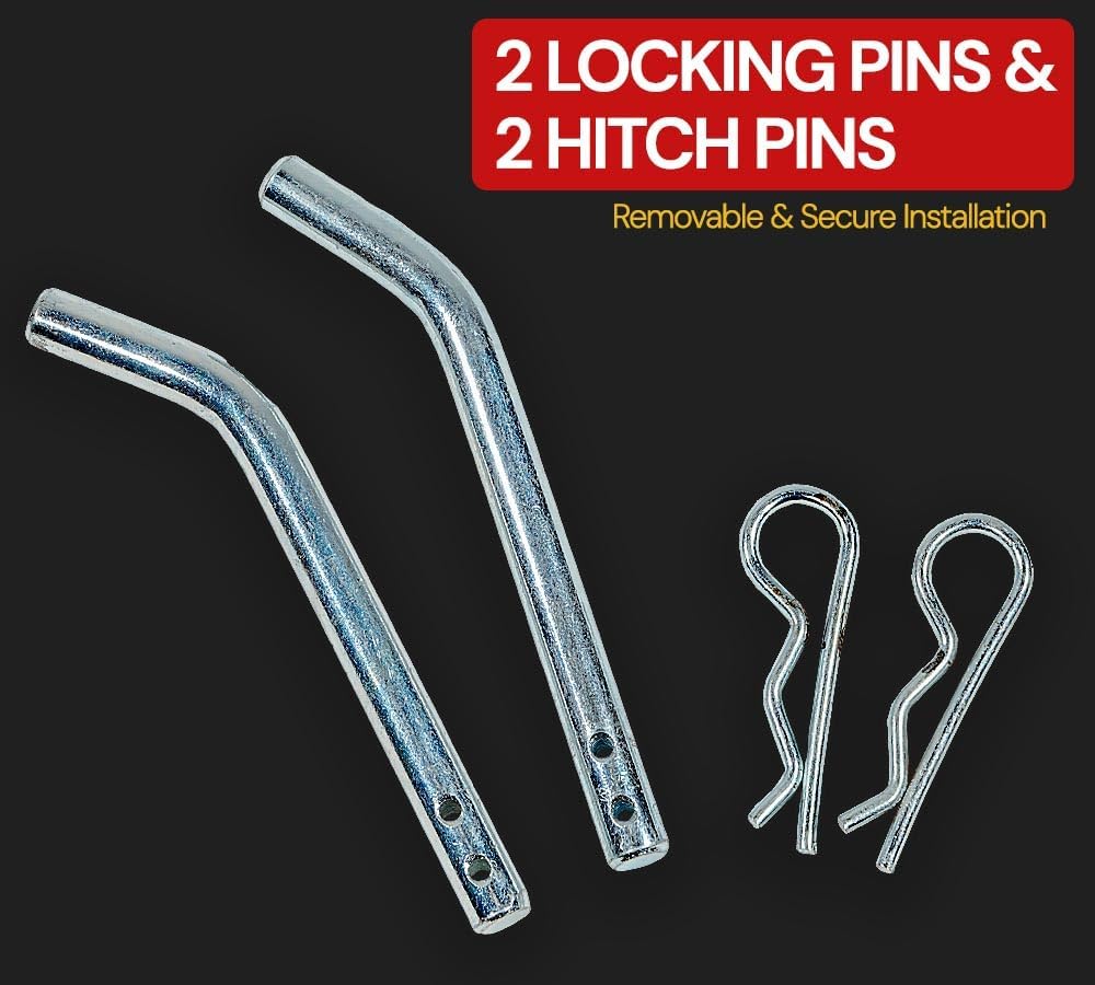 Mytee Products 4 Pack 30" Adjustable C-Channel Pipe Stake with Welded 5/8" D-Ring and 2 Locking with Hitch Pins for Flatbed Trailer Hauler - 6,300 lbs WLL