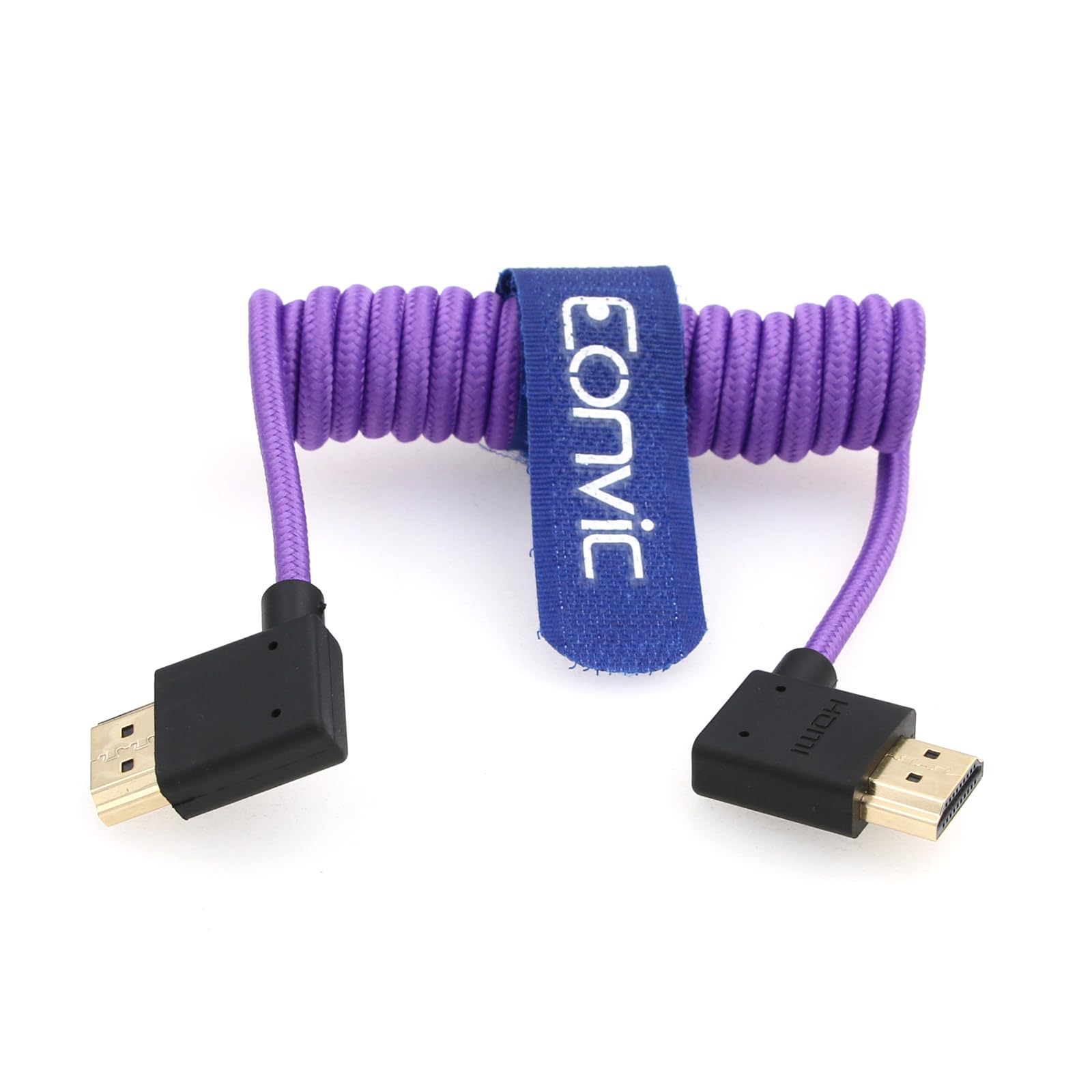 Eonvic 2.1 8K HDMI to HDMI Cable High Speed Thin HDMI Male to Male Extender Purple Coiled Cable for Atomos Ninja V Sony a7siii - Image 3