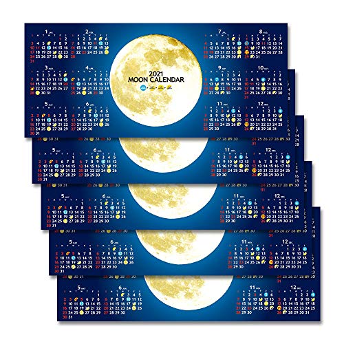 ムーングラフィックス 2021年 カレンダー ポストカード 月 青 CC202116