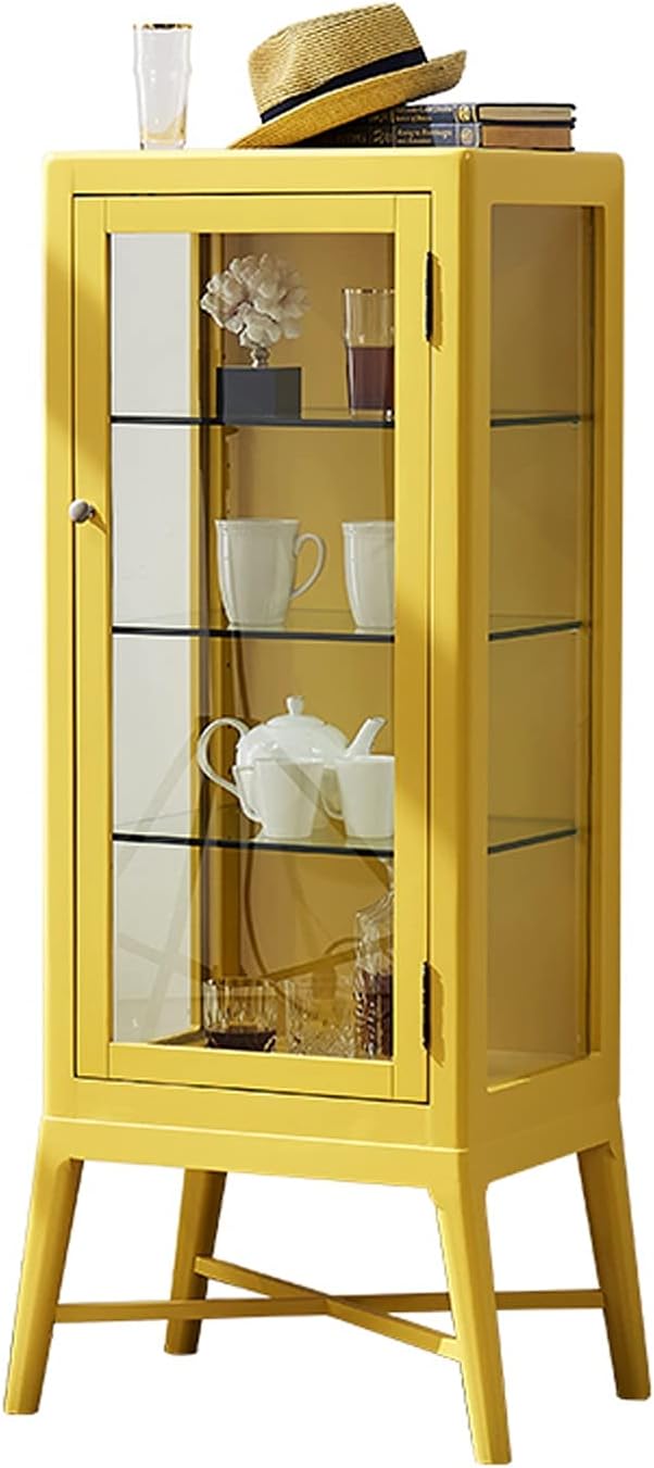 TOMYEUS Wine Wood Wine Glass Door Modern