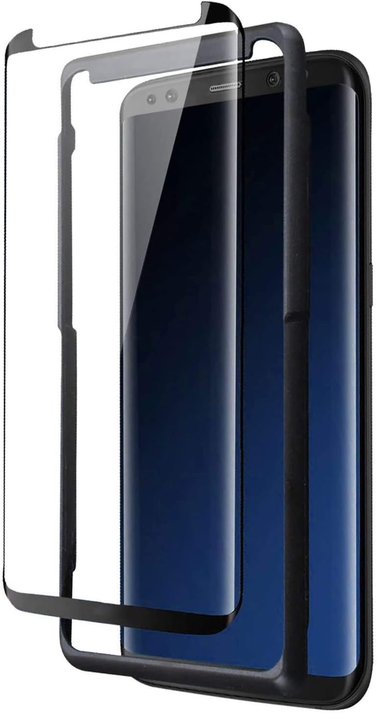 Olixar for Samsung Galaxy S8 Plus Screen Protector - Case Friendly Tempered Glass - 9H Rated - Shock Protection - GlassTex - Easy Application Tray, Card and Cleaning Cloth Included