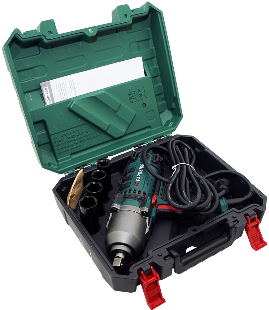 Paquete PSIDE® - Llave de impacto eléctrica PARKSIDE® de 1/2 pulgada PDSSE 550 + llavero PSIDE®