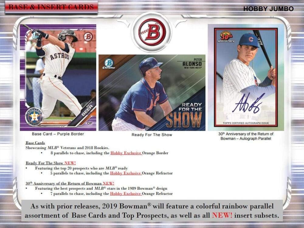 2019 Bowman Baseball HTA Hobby Jumbo 12 Pack BOX (Factory Sealed)(Random)