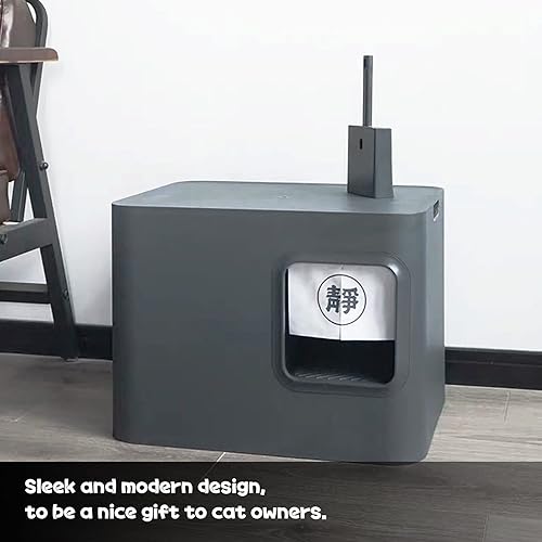 Miniatura 6 de Cuchara de arena para gatos con soporte para cajón, cuchara para gatos para caja de arena con soporte, una buena adición a la caja de arena para