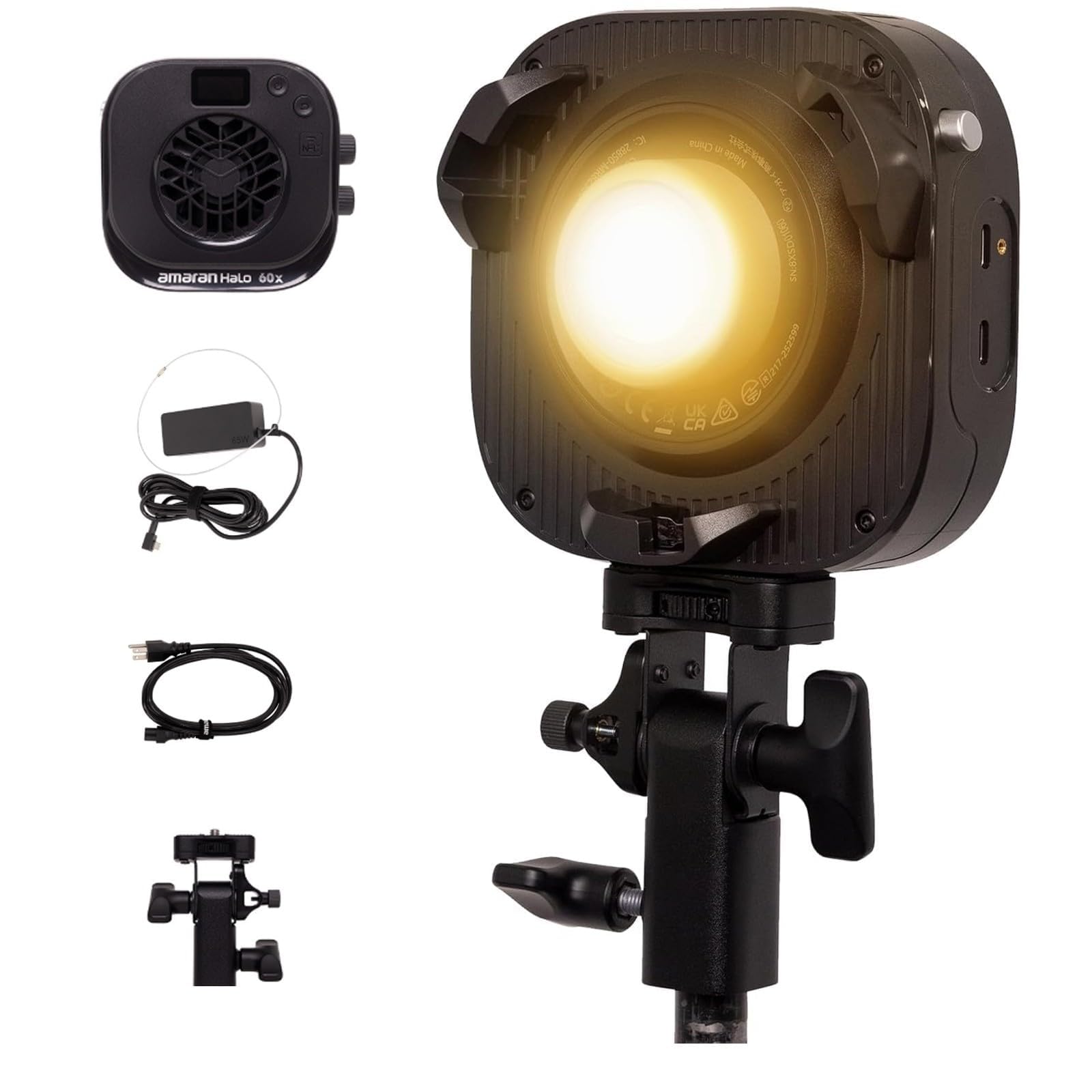 Amazon | Amaran Halo 60x 60W LED ビデオ ライト CCT 2,700K - 6,500K