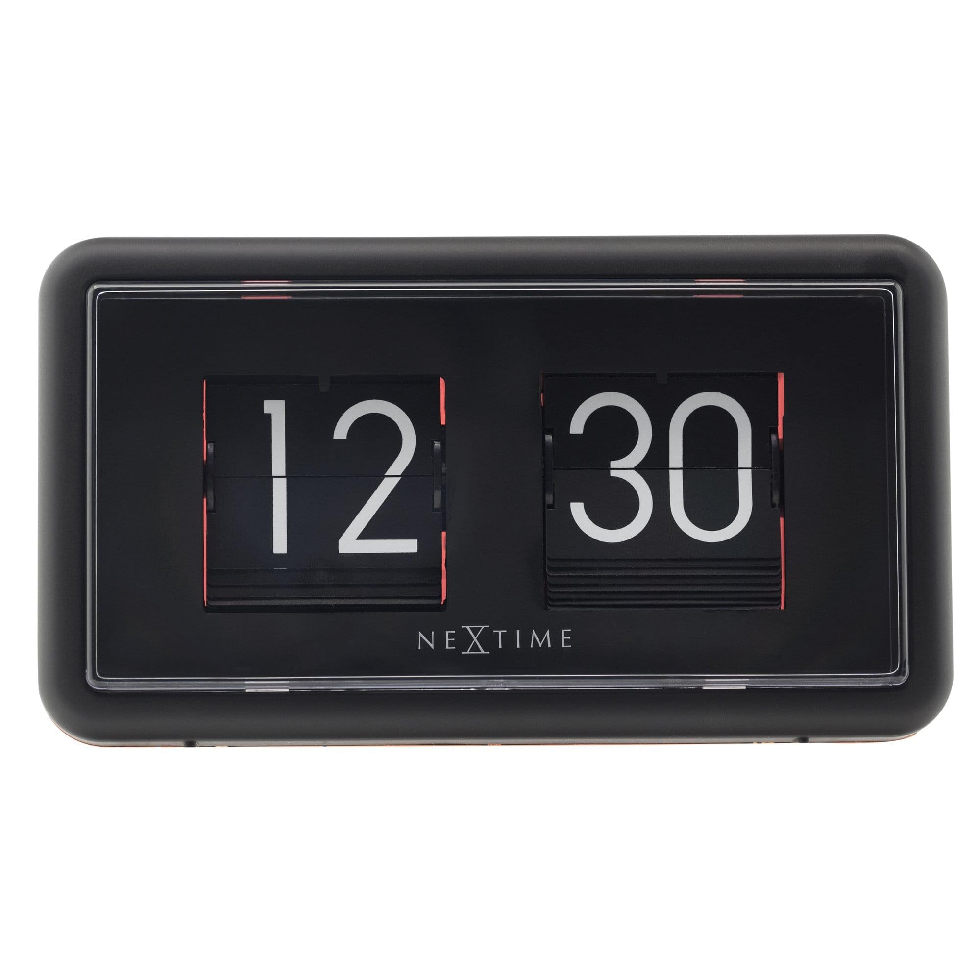 NeXtime 5228OR 2790 zegar retro aluminium szary 18 cm x 10 cm x 7 cm Czarny Pomarańczowy