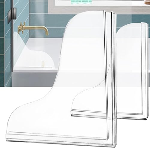 Protector de salpicaduras de ducha extraíble, protector de agua de ducha autoadhesivo, base de silicona y protector de salpicaduras de agua