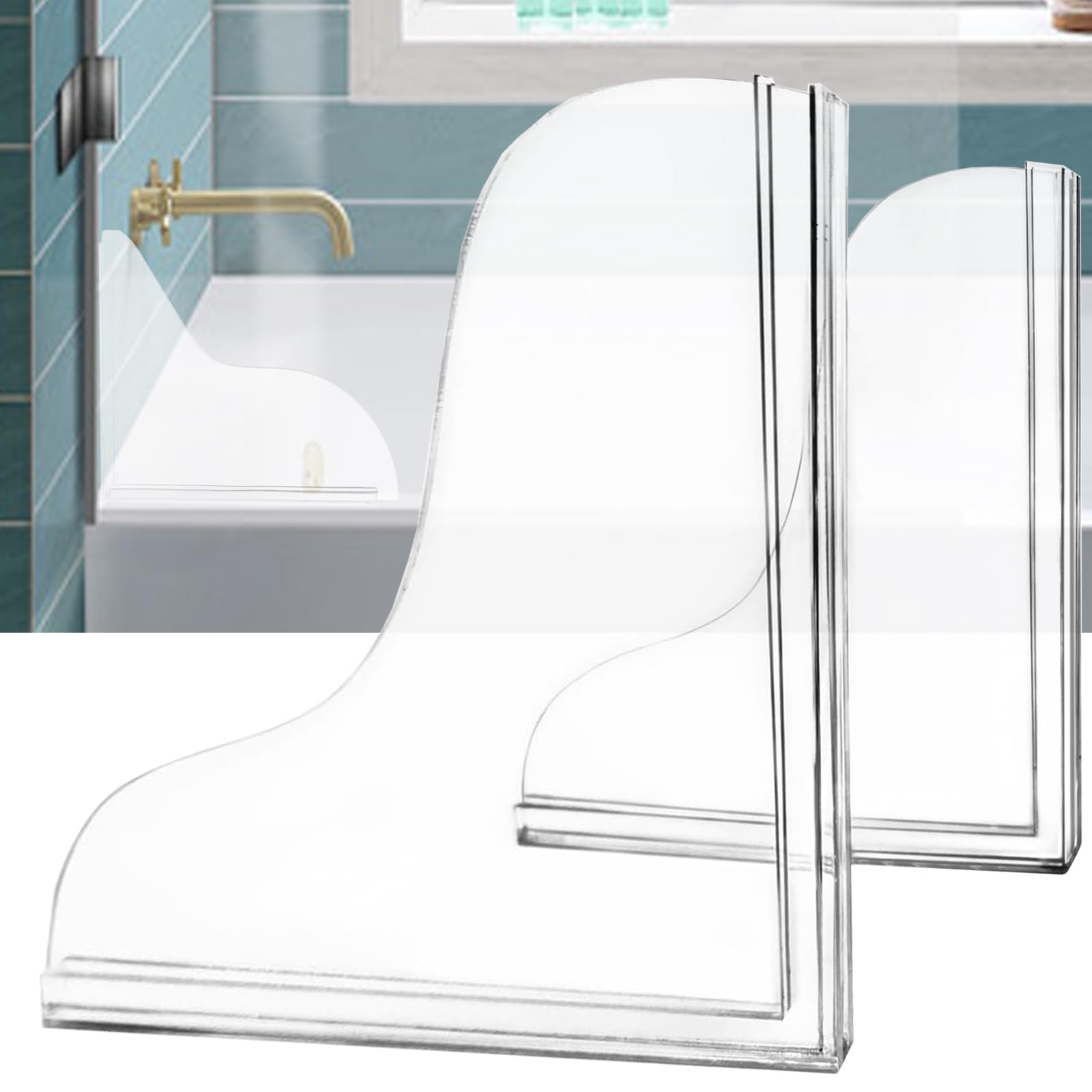 Amazon.com: Shower Splash Guard Removable Self-Adhesive Shower Water ...