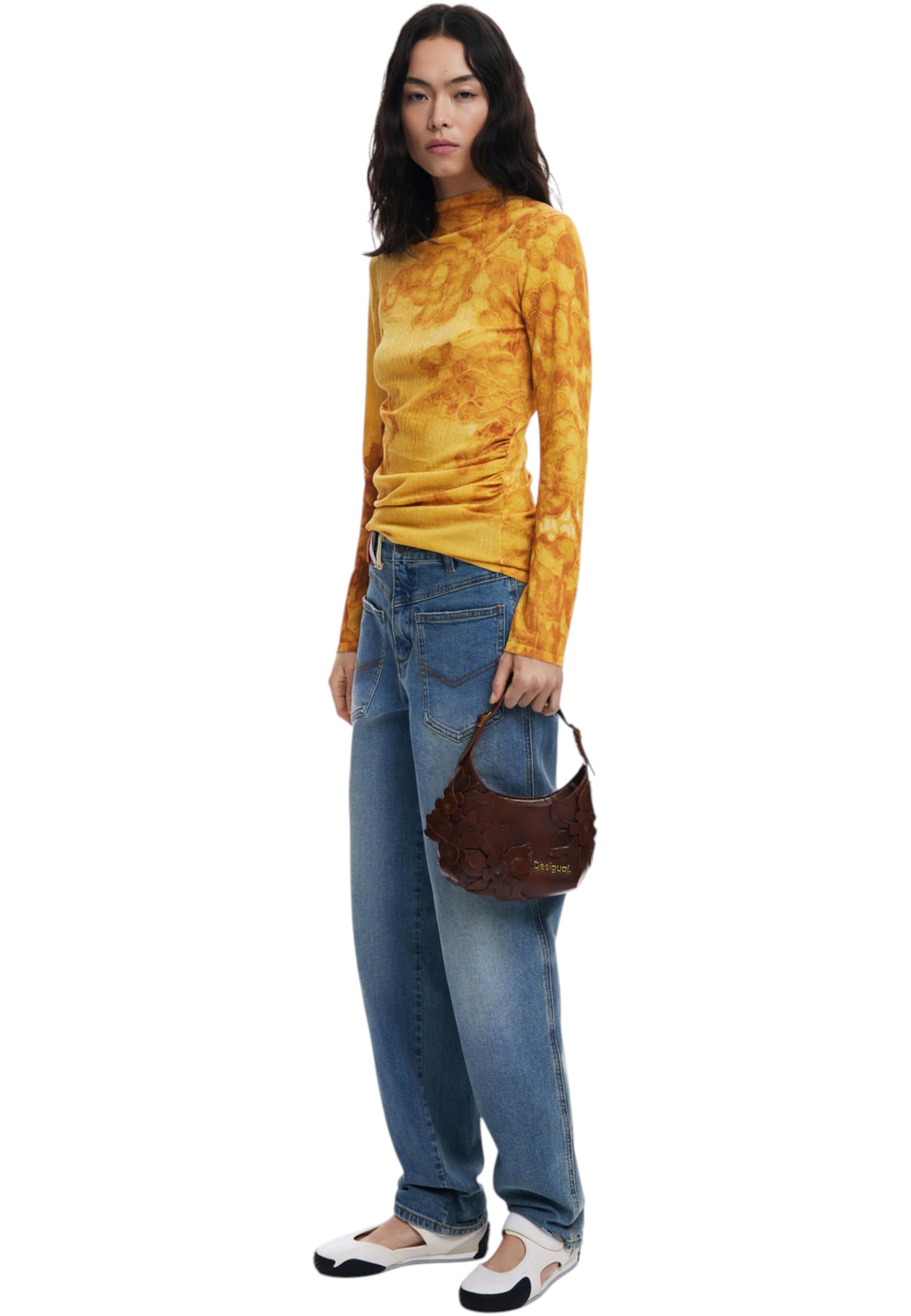 Desigual Bag_Reprise Choco Valenti, Accessori Borsa A Corpo in PU Donna, Marrone, One Size