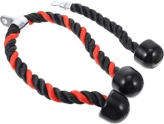 Toddmomy 2pcs Bicep Drawstring Gym down Rope Single Press Push down Exercise Tricep Rope Practical Pulling Ropes Braided Rope Muscle Training Ropes Double Head Handle Fitness Tpr