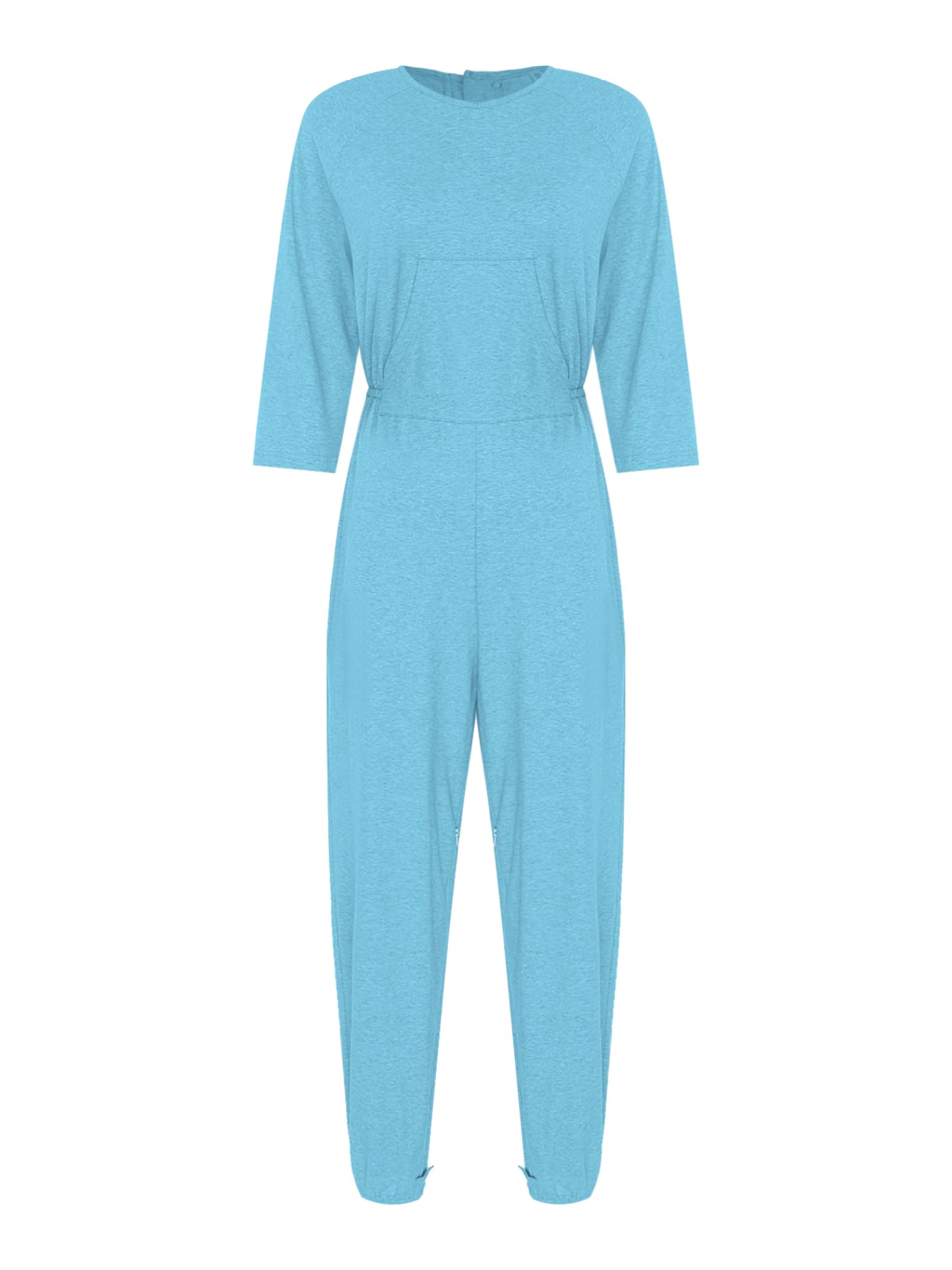 Pflegeoverall Damen Demenz Einteiler Mit Reißverschluss am Rücken Alzheimer Pflege Overall Pyjama Senioren Alzheimer Inkontinenz