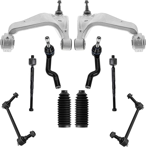 Miniatura 477 de Detroit Axle - Kit de suspensión frontal de 10 piezas para Chevy Trailblazer EXT GMC Envoy XL XUV Buick Rainier Isuzu Ascender Olds Bravada, brazos