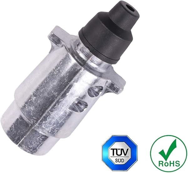 AOHEWEI Barra di Rimorchio Electrics Spina del Rimorchio 7 Poli Metallo Lega di Alluminio Connettori per Auto 7 Vie per Barche Caravan Camper O Altro Veicolo Commerciale - 5