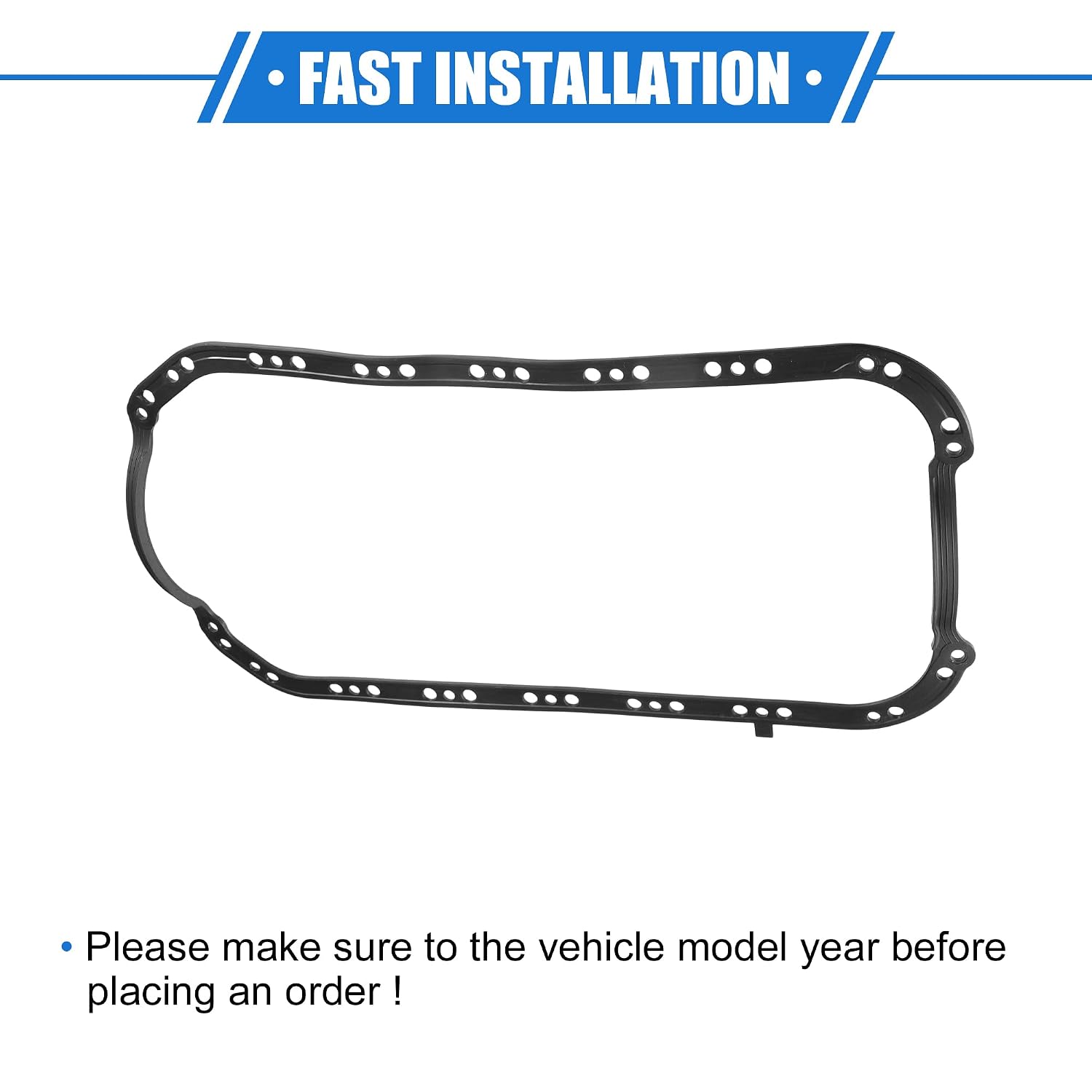 Oil Pan Gasket Compatible for Honda Civic Del Sol S SI 1996-1997, Durable Rubber Black Transmission Pan Gasket