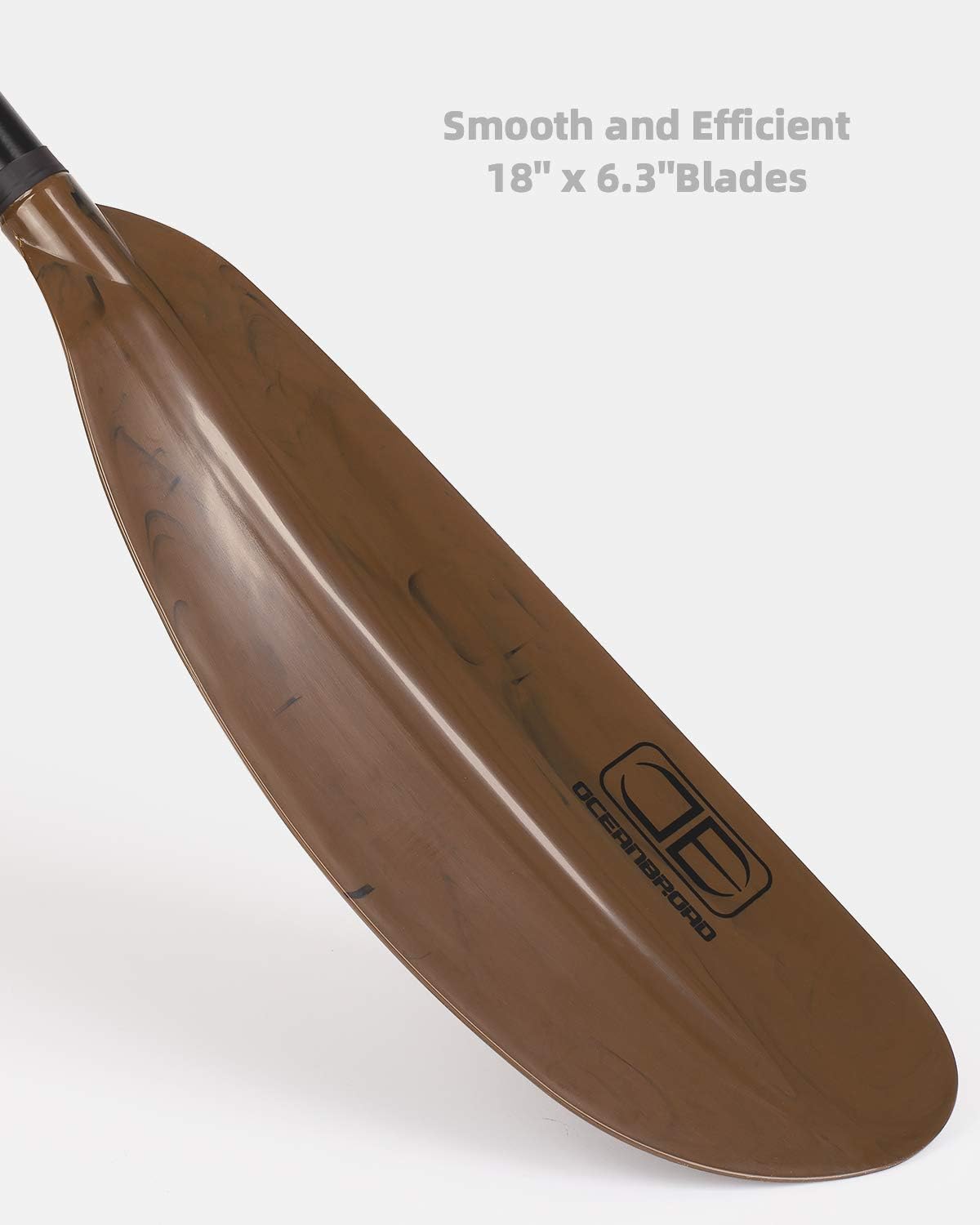 OCEANBROAD Kayak Fishing Paddle 250CM/98 Inches Alloy Shaft Kayaking Boating Oar with Paddle Leash : Sports & Outdoors
