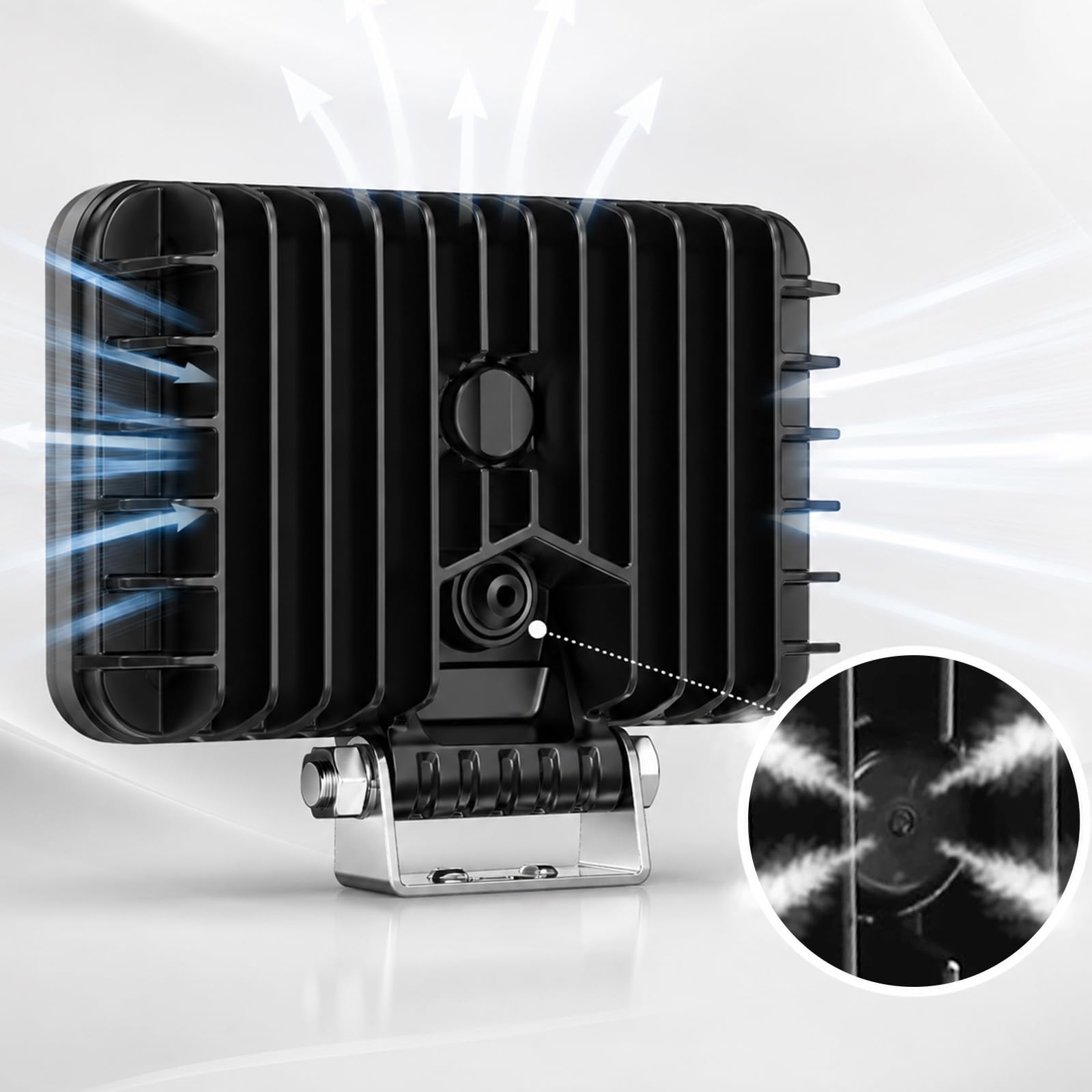 CO LIGHT 6 Zoll Rechteck LED Arbeitsscheinwerfer, 60W 10000LM 12V/24V Zusatzscheinwerfer Für Bagger, Baumaschinen, LKW, Traktor, Landmaschinen.