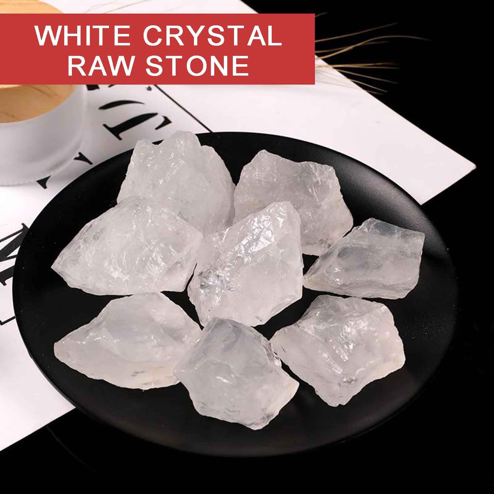 Naturalny biały kryształowy kamień kwarcowy do upadków, kabin(0.8~1.2in/1.1lb)