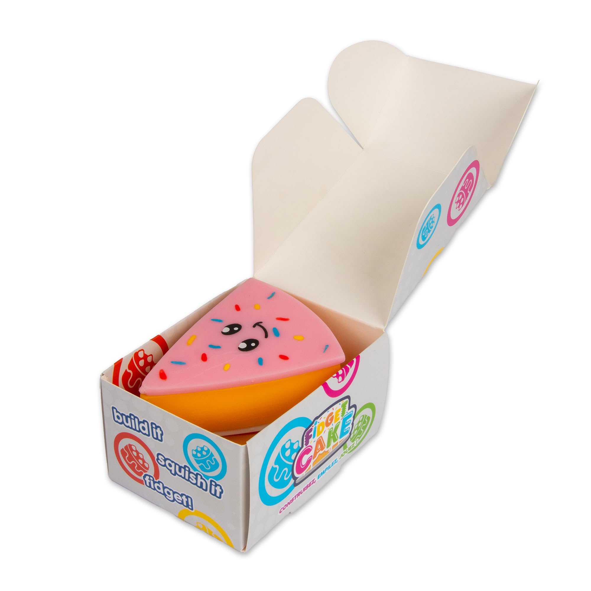 HGL Fidget Cake Squishy Toy, Build It, Squish It, Fidget Sensory Toy for Kids Ages 3+