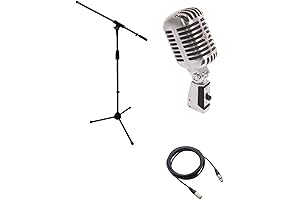 Shure 55SH Vocal Microphone Bundle for Karaoke, Live Performances, and Home Recording...