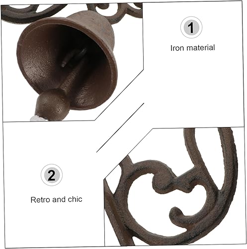 Miniatura 7 de GANAZONO Timbre de puerta de hierro fundido antiguo estilo rústico timbre timbre timbre para el hogar dic