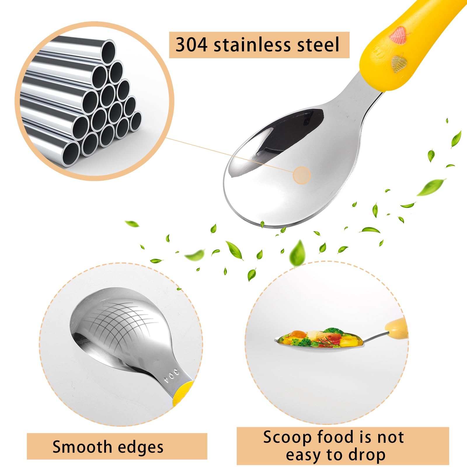 Set Posate Bambini 6 Pezzi In Acciaio - Forchette, Coltelli, Cucchiai Con Motivo Orso - Da 3 Anni - Foto 4