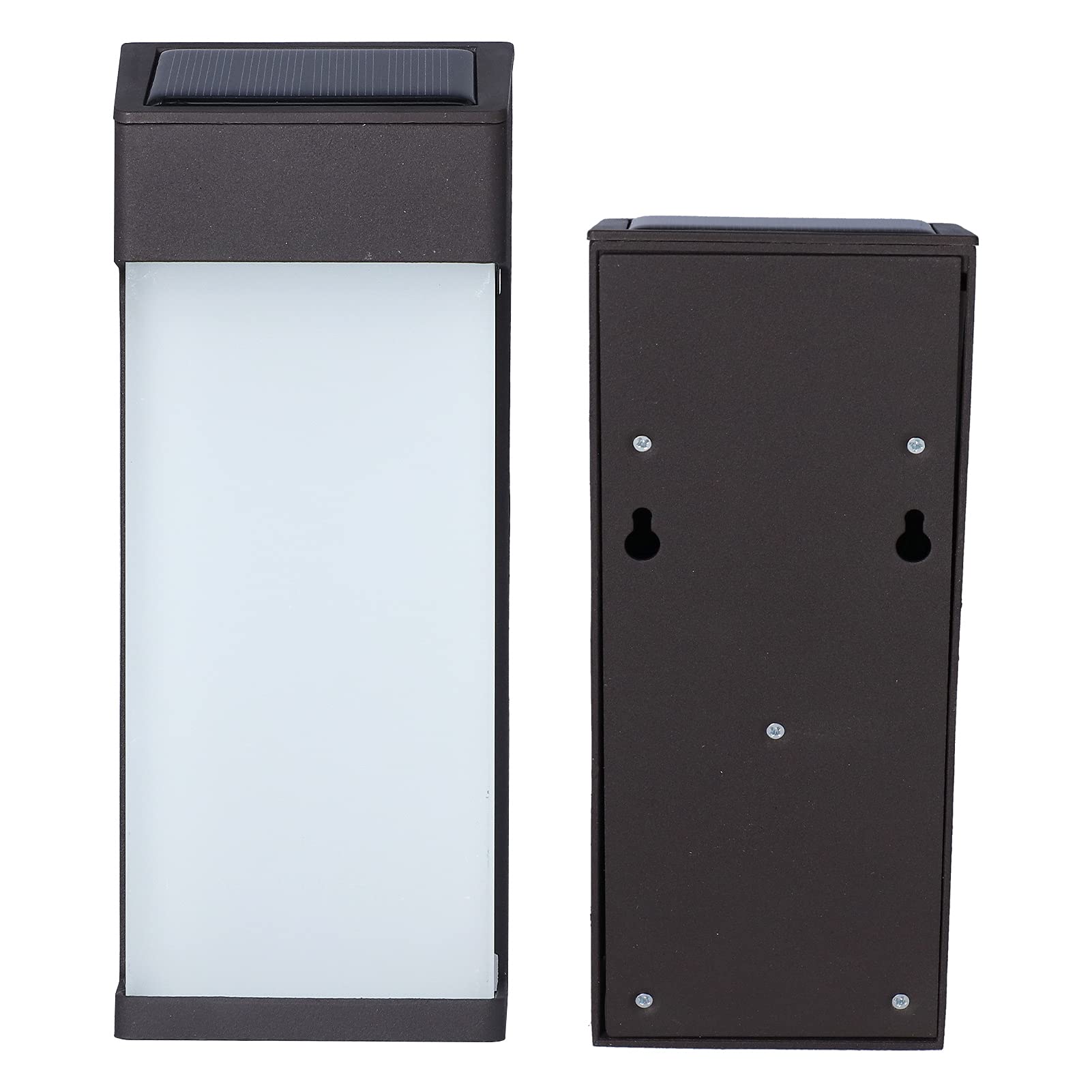 Qcwwy Solar-Wandleuchte mit Mattiertem Glasschirm, Helle LED, Automatische Ein-/Ausschaltfunktion (8-10 Stunden Leuchtdauer), Wasserdicht, für Garten, Hof, Balkon und Außenbereich
