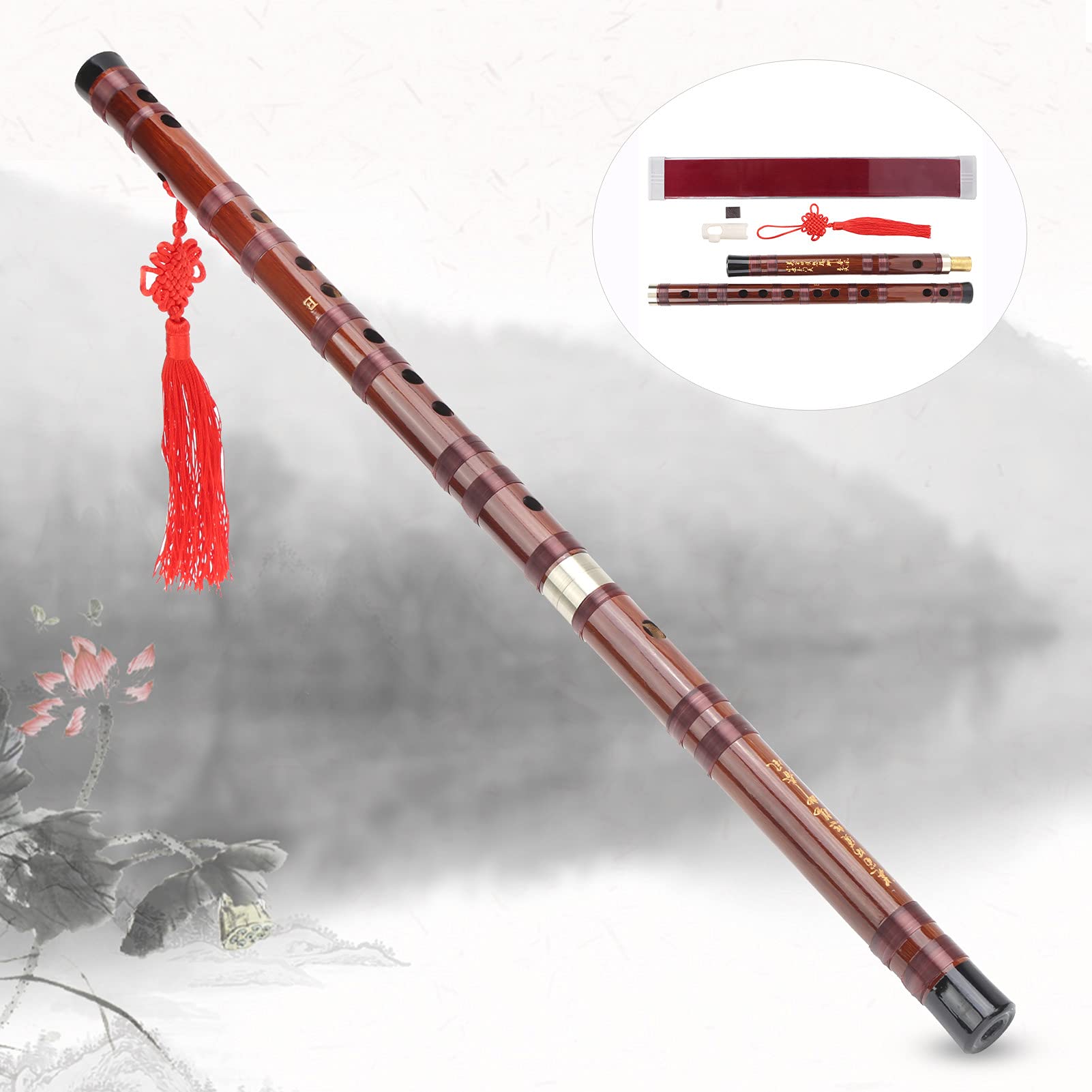 Flûte en Bambou E Key Matière Amère Sèche Sélectionnée Ensemble D'instruments Dizi Traditionnel ZD 02 pour Flûtes en Bambou Débutants , Instrument à Vent