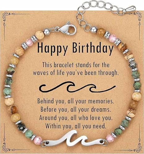 Dainty Cross Bracelet for Women, Wave Anklets Bracelet Christian Gifts for Women Friends Sister Daughter Mom Sister in Christ on Birthday Valentines Easter Christmas Stocking Stuffers Friendship Jewelry